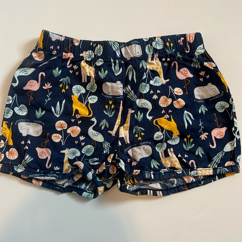 Carters 3T girls shorts like new! Navy blue with animal print
